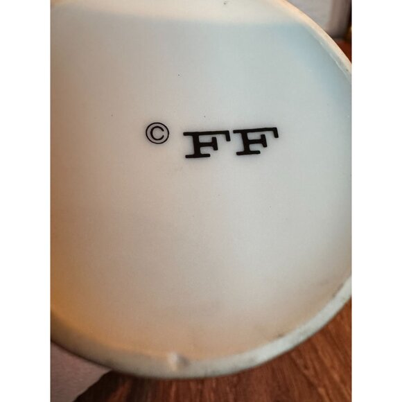 Set of 2 Fitz & Floyd Brown & White Polka Dot Espresso Cups and Saucers - Picture 8 of 11